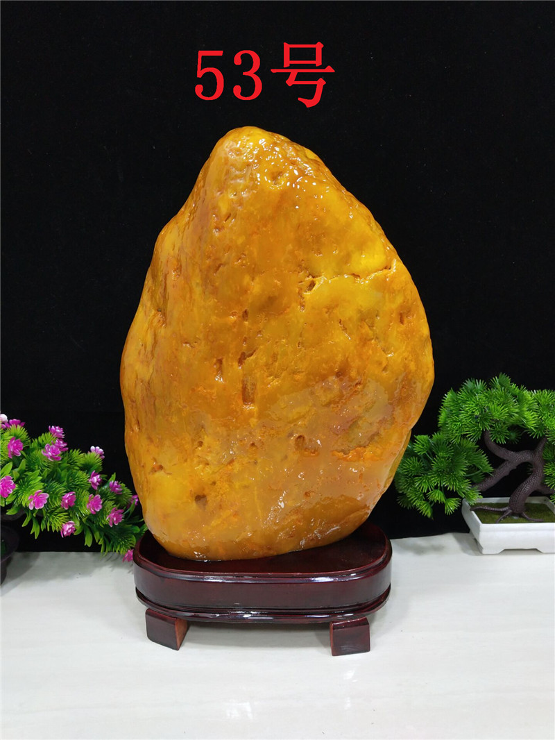 黄蜡石原石天然冻黄腊石原石奇石观赏石黄色石头籽料精品摆件黄蜡石