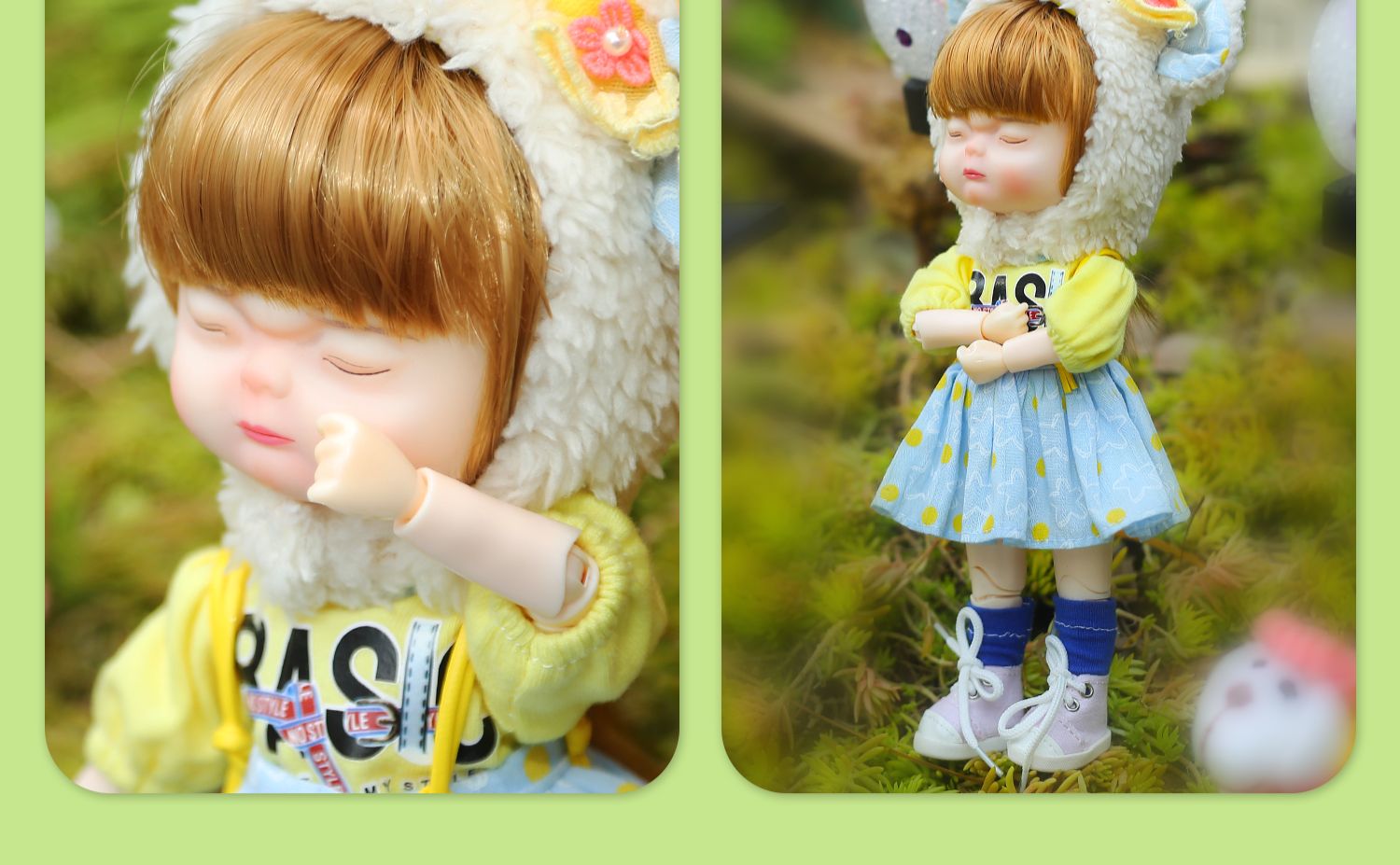 《多丽丝萌豆豆卡蜜儿娃娃洋娃娃玩具套装女孩儿童迷你仿真obsn7628