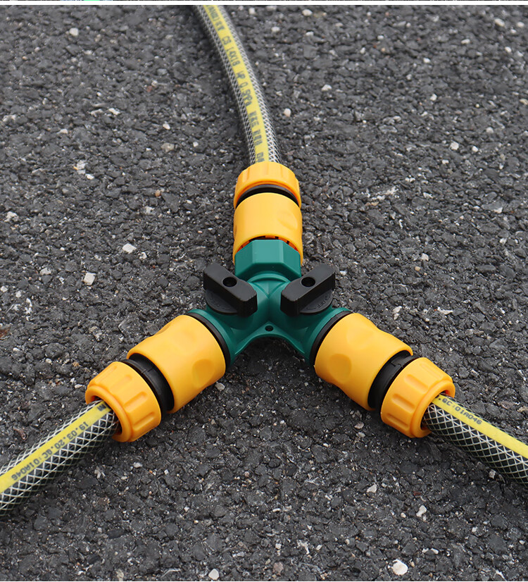 洗车水管三通接头活接头浇花软管对接器变径快接头一分二转换接头 6分