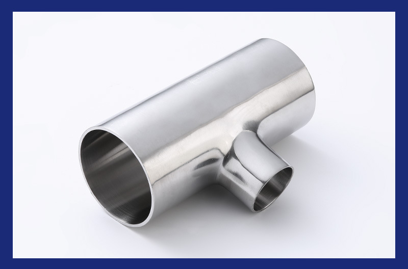 304不锈钢卫生级变径焊接三通内外抛光镜面异径大转小t型管件定制斗昂