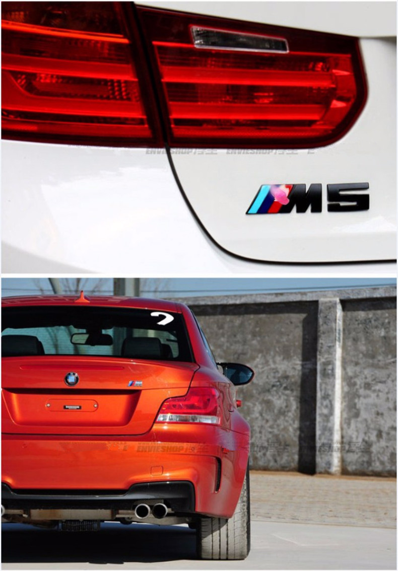 适用于宝马m车标车贴个性装饰贴 新3系1系5系x3x5x6 m3m5 改装金属m尾