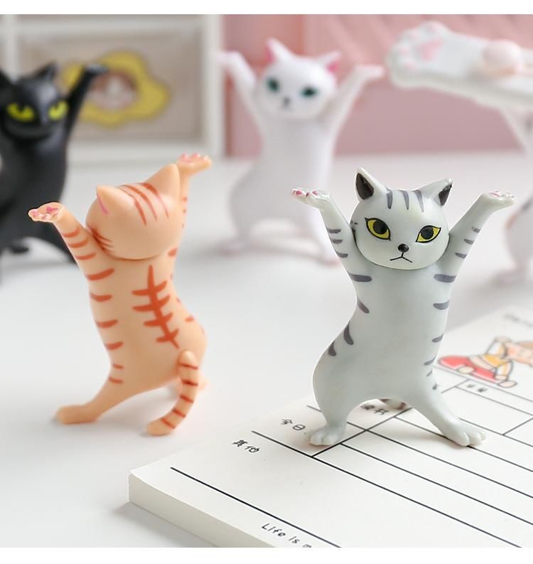 quanshe网红妖娆猫咪笔架文具店喵摆件 托举猫小猫举笔猫猫桌面妖猫