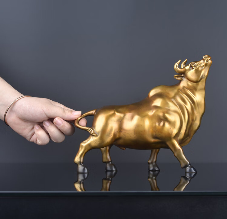 牛气冲天客厅玄关招才装饰品生肖牛抬头牛公司店铺乔迁开业商务礼品