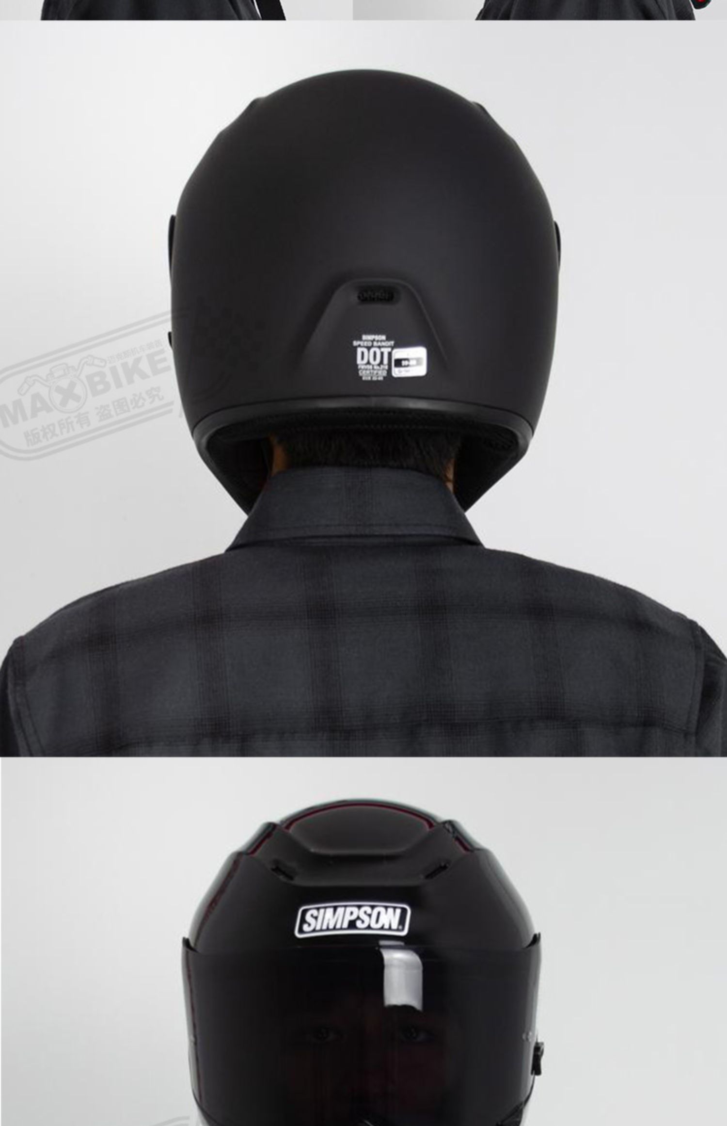 辛普森speedbandit极速摩托机车复古头盔哈雷四季全盔speedbandit哑光