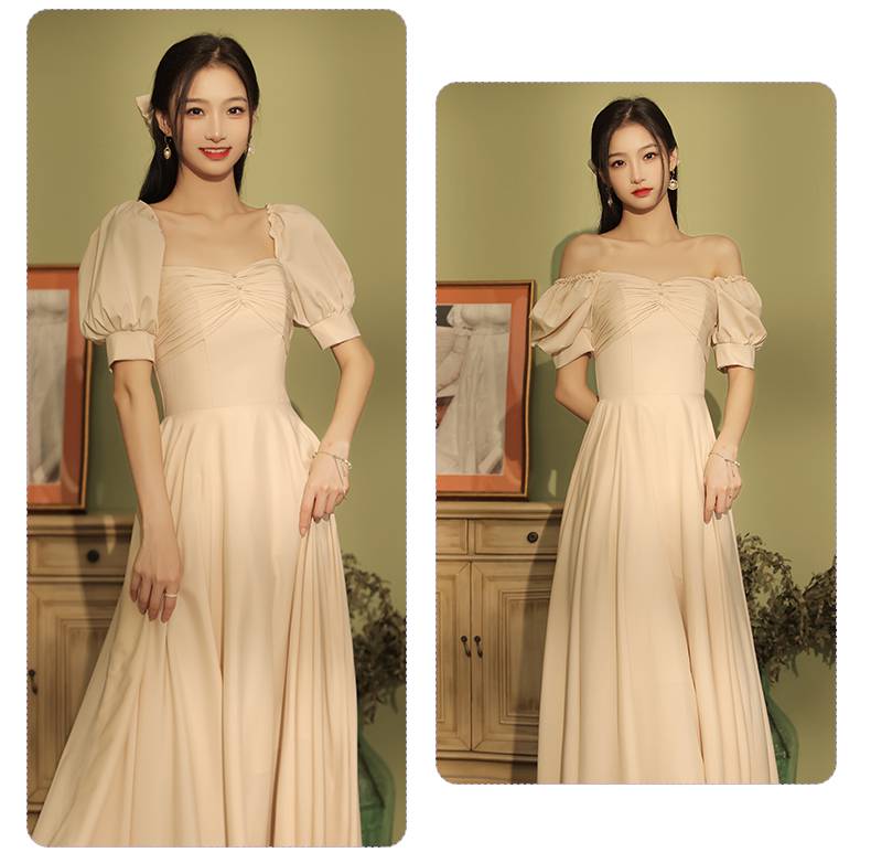 毕业晚会礼服 毕业典礼礼服毕业照衣服大学生高中毕业季礼裙子合影