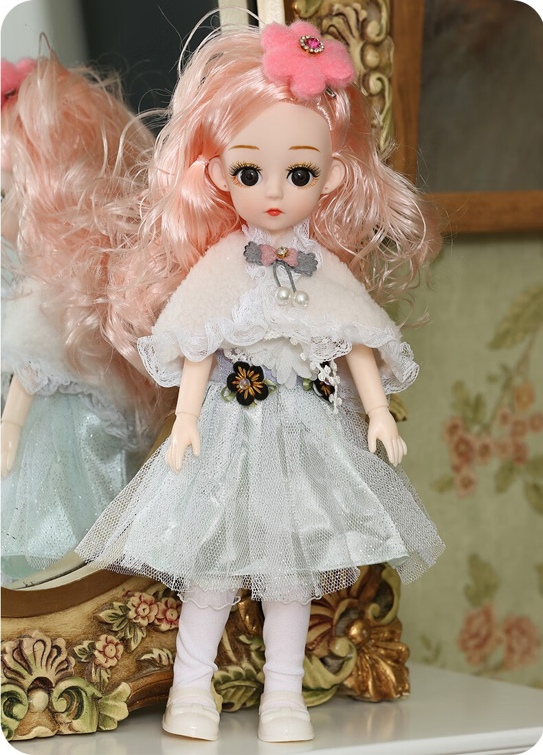 洋娃娃仿真可爱女孩公仔儿童毛绒布偶玩具精致礼盒套装生日礼物女初