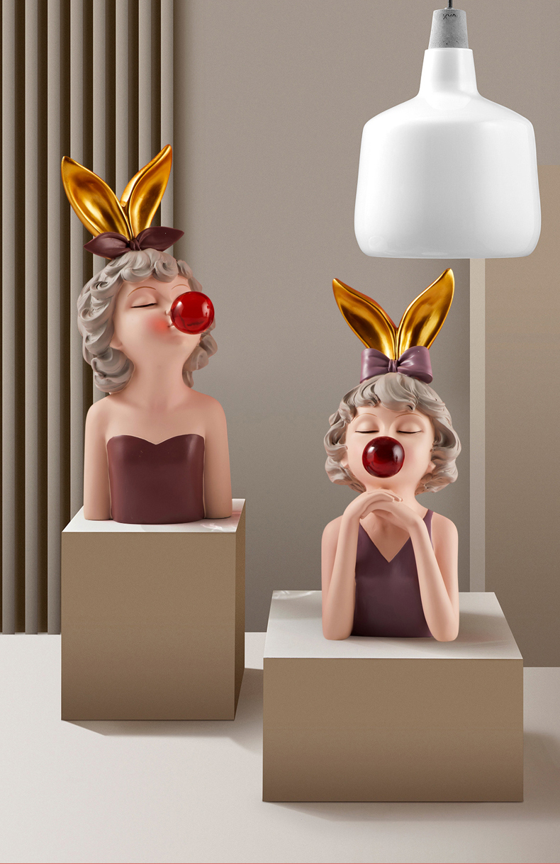 【京选品质】泡泡女孩摆件 北欧风少女心吹泡泡女孩摆件创意轻奢家居