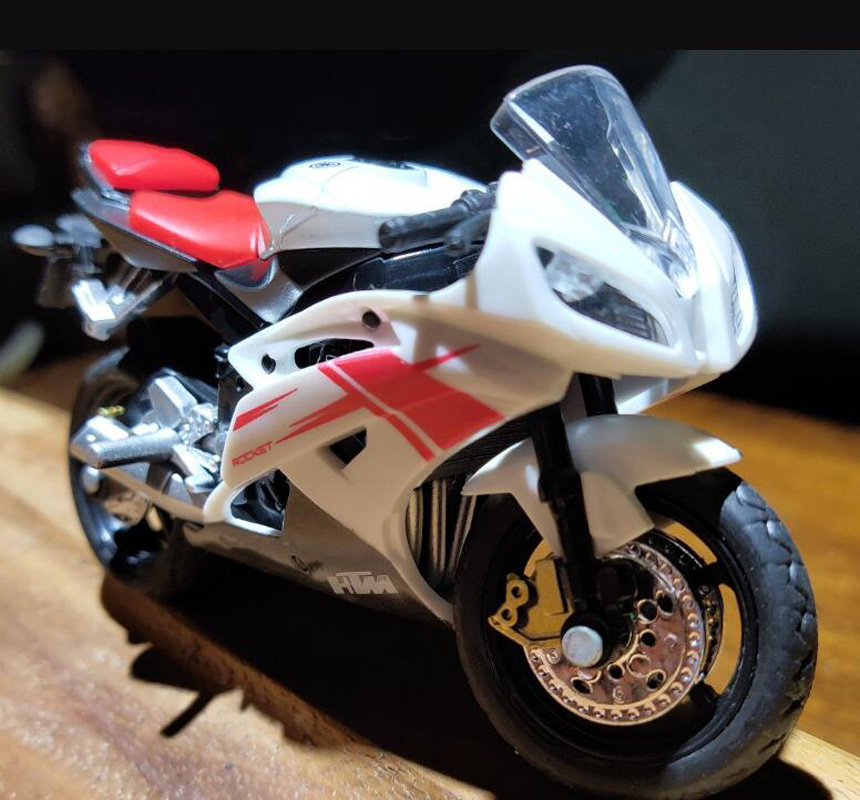 鬼火踏板摩托车玩具模型合金仿真迷你公主电动车汽车摆件女生礼物