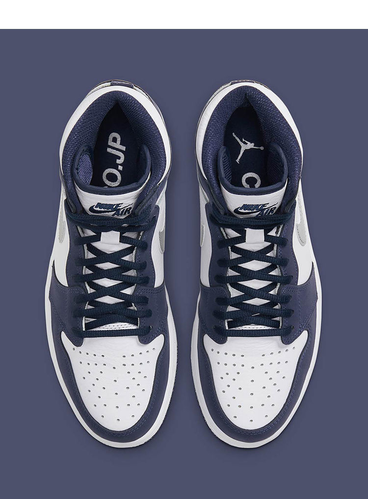 正确版纯原high高帮篮球鞋午夜蓝日本东京限定白蓝男女运动鞋纯原aj1