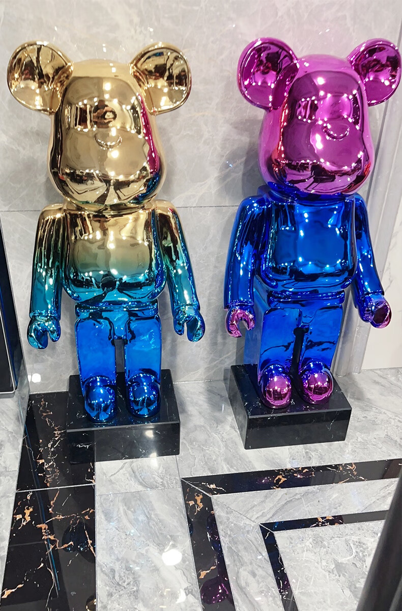 暴力熊轻奢kaws网红暴力熊大型落地摆件高级感客厅直播间背景装饰公仔