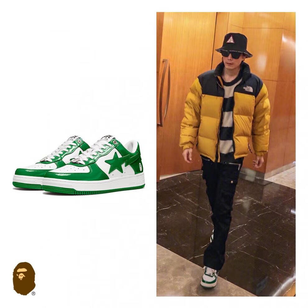 时代少年团刘耀文同款鞋子 bapesta鞋子刘耀文同款黑白熊猫运动休闲鞋