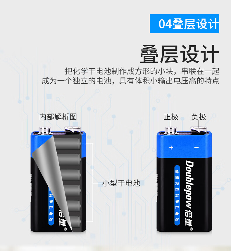 倍量9v電池 6f22方形方塊9號碳性電池玩具/煙霧報警器/無線麥克風/萬