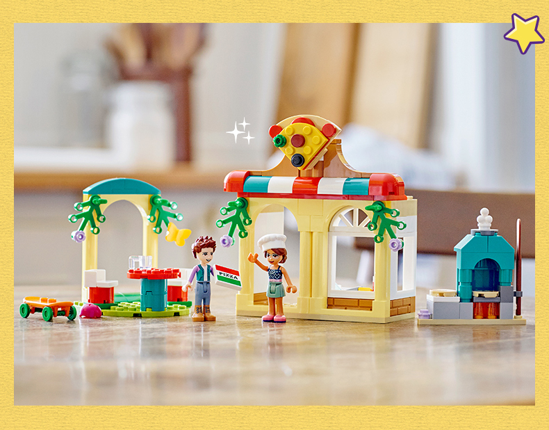 lego乐高好朋友系列 41705心湖城批萨店女孩益智拼装积木玩具礼物