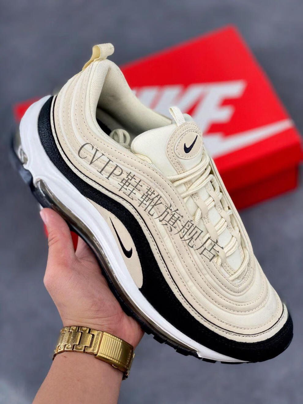 airmax97反光樱花粉白黑银白银笑脸气垫男女跑鞋适用场景:休闲闭合