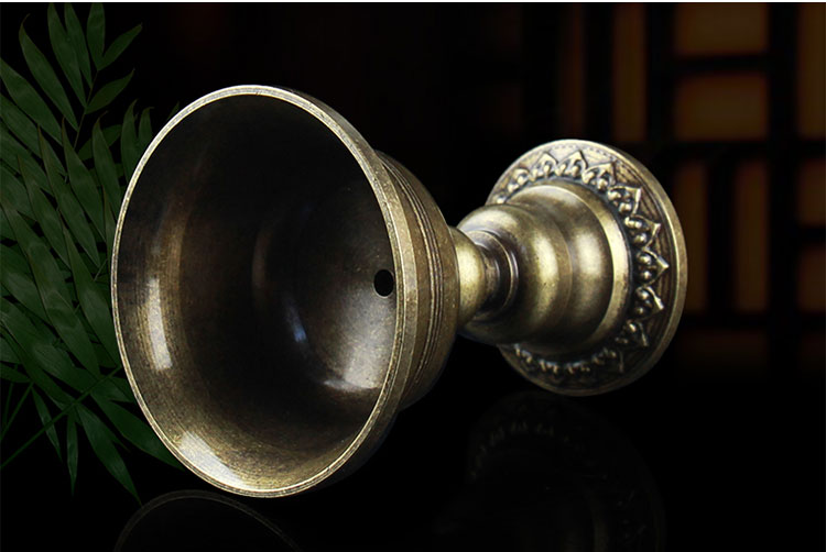 酥油灯底座供佛灯仿古纯铜酥油灯座长明灯单个 小号 口径约7cm