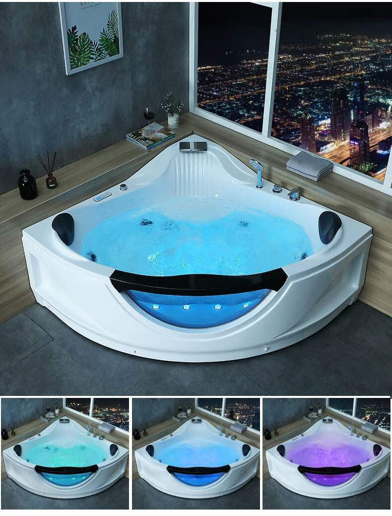 日本卫浴toto三角形扇形双人日式亚克力小户型浴缸1.1-1.