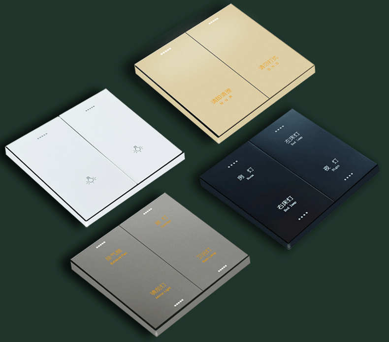 tuya涂鸦智能开关无线家居zigbee轻触开关面板语音度app控制d8灰色