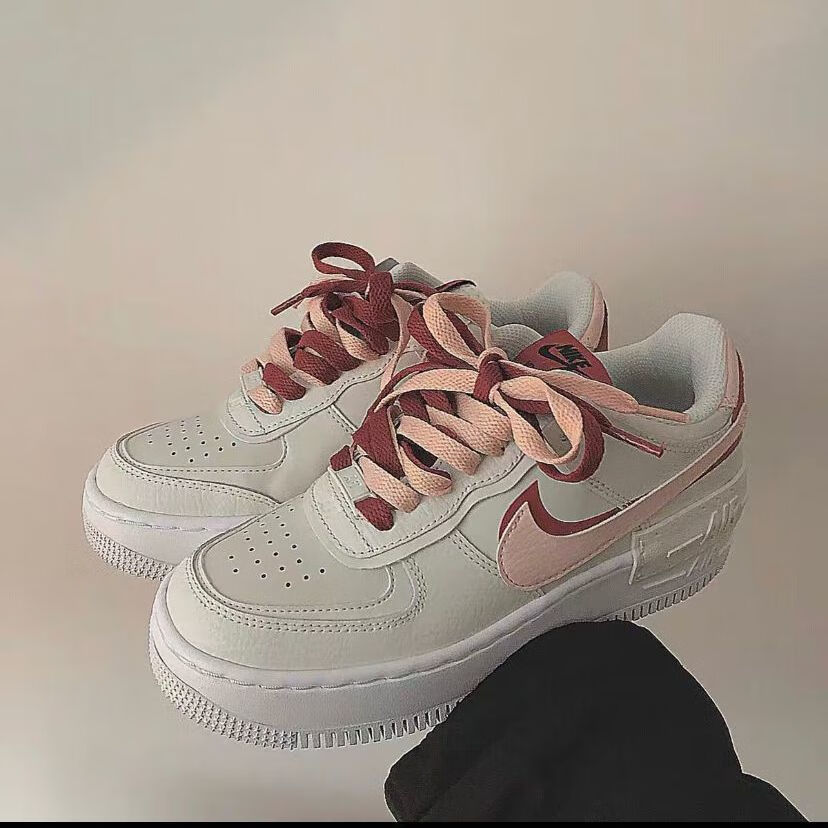 aj女鞋新款草莓牛奶双钩红粉撞色皮革同款百搭休闲板鞋运动鞋主图色