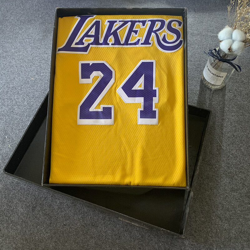 复古黑曼巴城市版篮球服前8后24刺绣男女男女同款 湖人科比24号黑金版