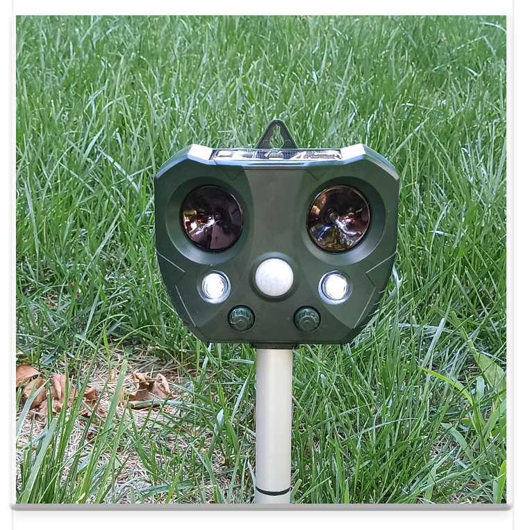 太阳能智能超声波驱鸟器果园农田专用驱赶蛇鼠户外防鸟神器猫头鹰加强