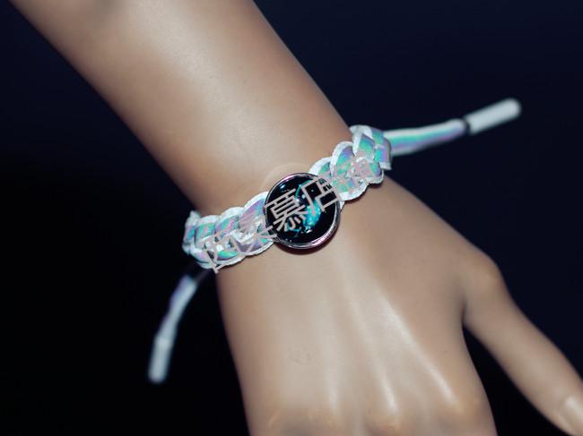 夜光手链韩版手环狮子全息反光十二星座简约情侣小学生女可爱潮男白色