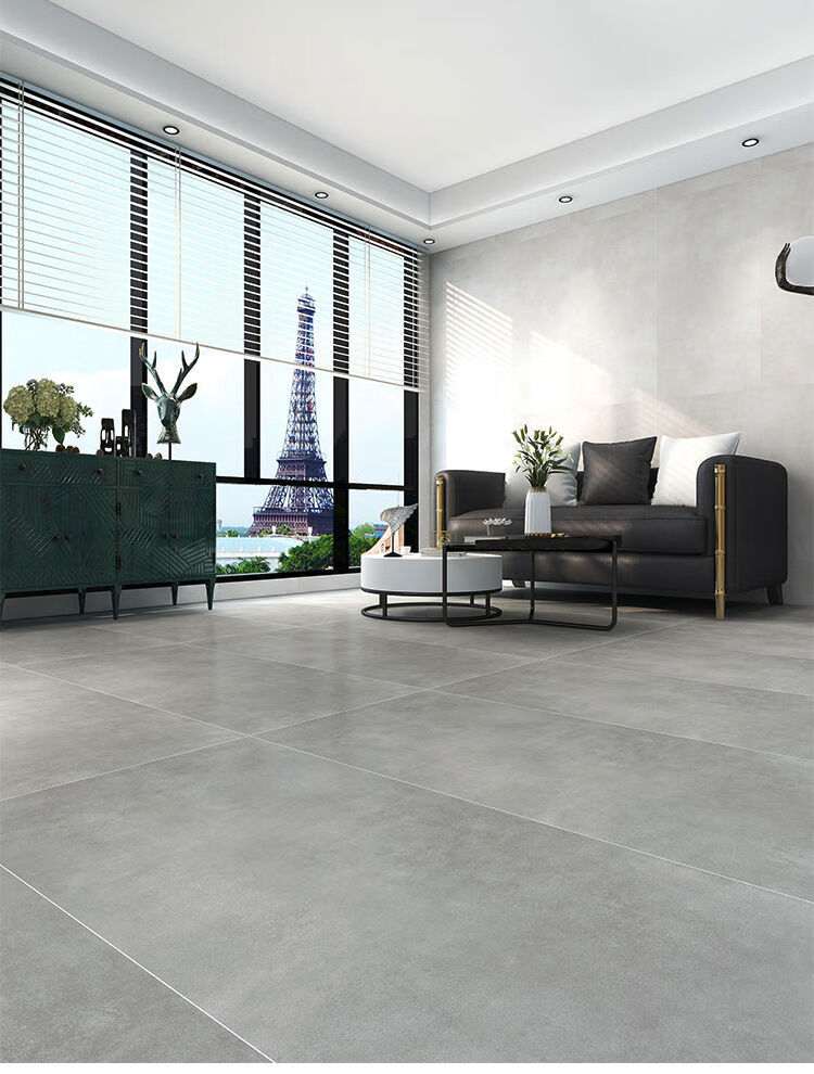 柔光地砖750x1500客厅灰色哑光微水泥砖耐磨600x1200仿古防滑瓷砖