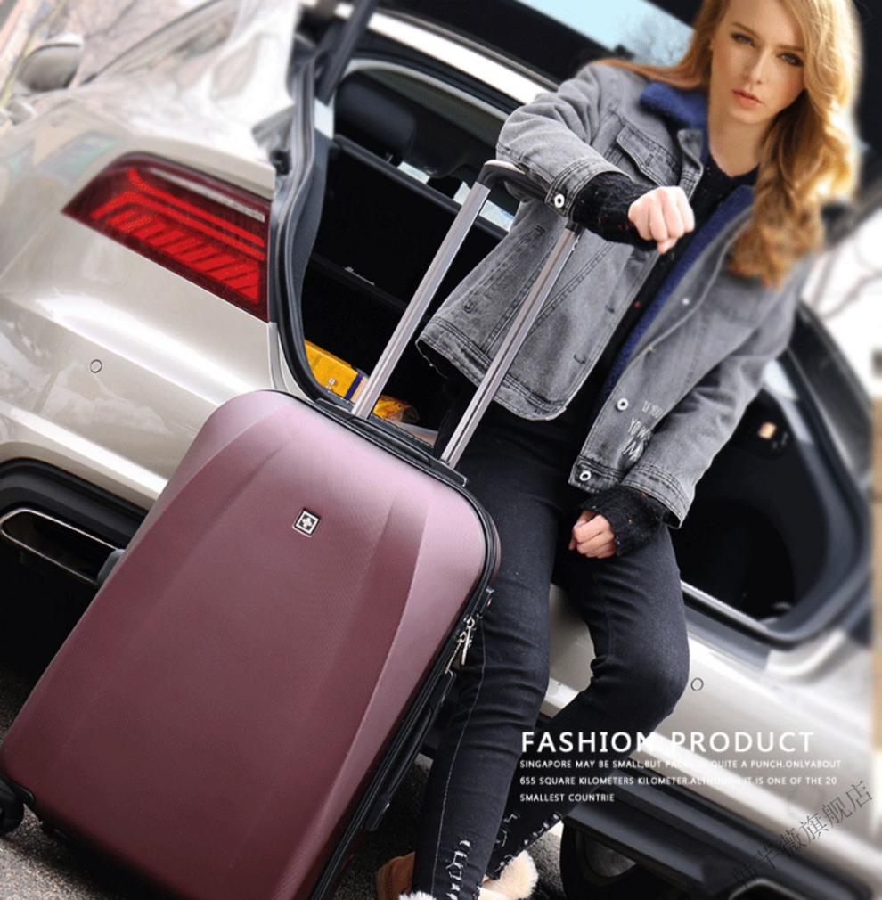 京选推荐瑞士军刀suissewin拉杆箱万向轮20寸登机行李箱女男24寸旅行