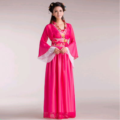 七夕牛郎织女服装古装唐装贵妃汉服古筝仙女广袖嫦娥后羿演出服2019
