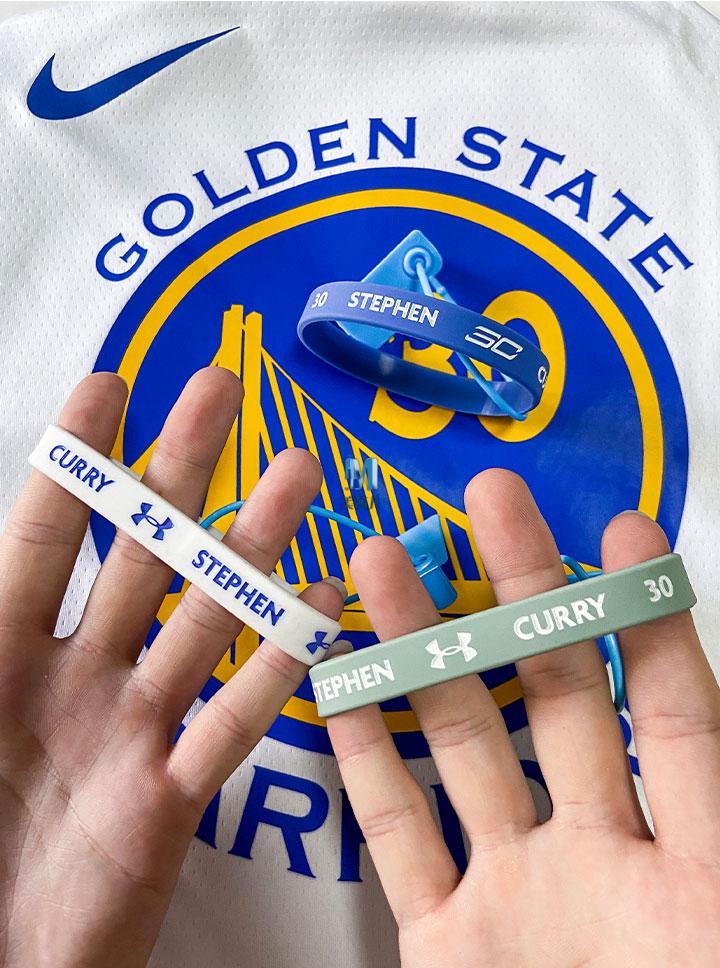 限量版新配色nba手环库里限量版勇士同款30号纪念版篮球运动硅胶腕带