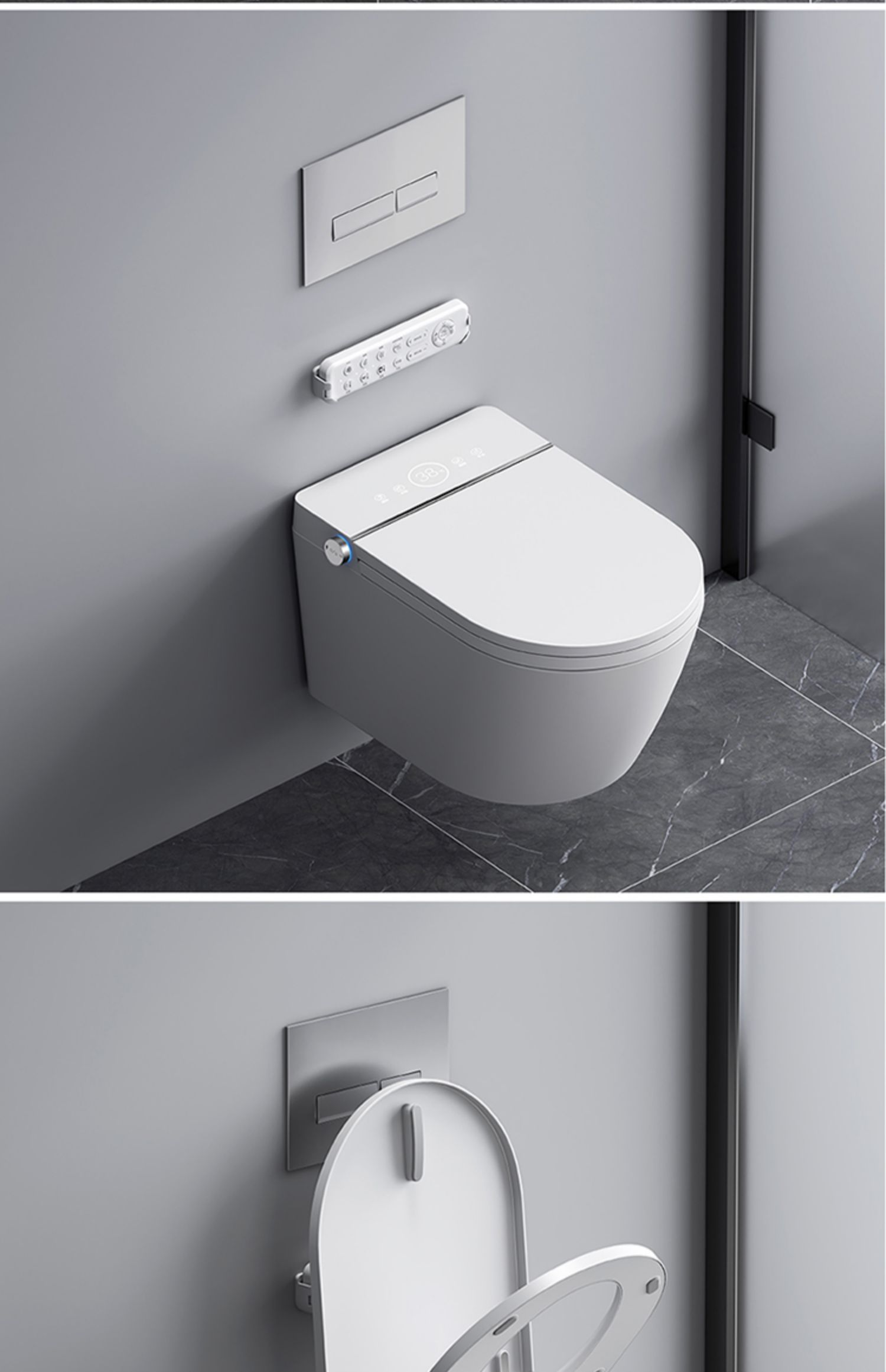 toto智能马桶小户型智能壁挂式马桶家用入墙式隐藏悬挂嵌入墙排挂墙