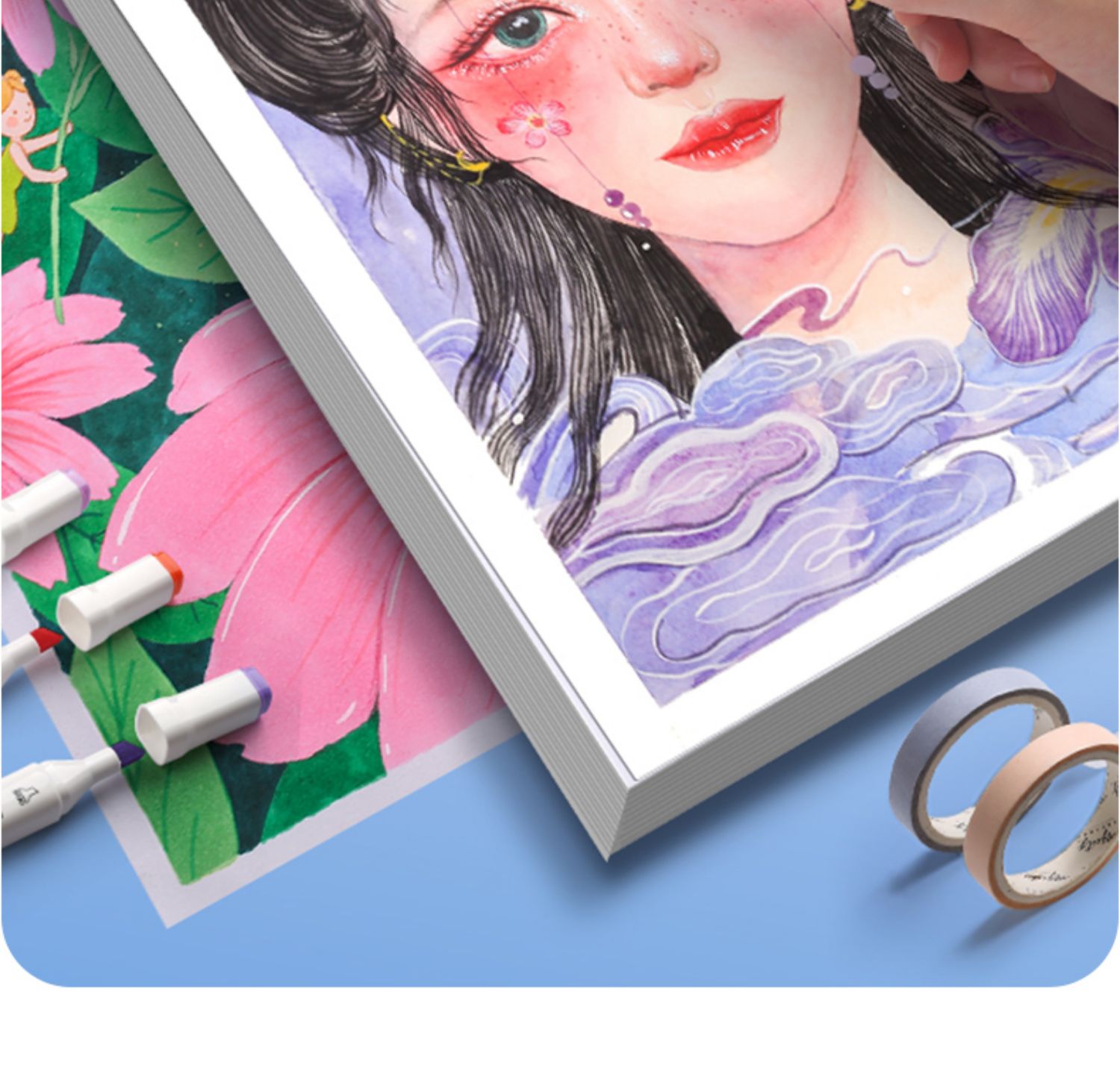 马克笔纸a4/a3画画纸马克纸8k纸4k素描纸绘画纸四开画纸小学生美术生