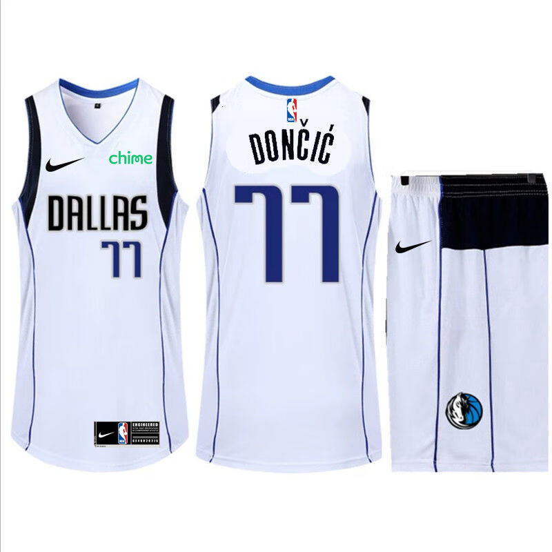 nba同款达拉斯小牛队独行侠球衣东契奇77号诺维斯基41篮球服套装定制