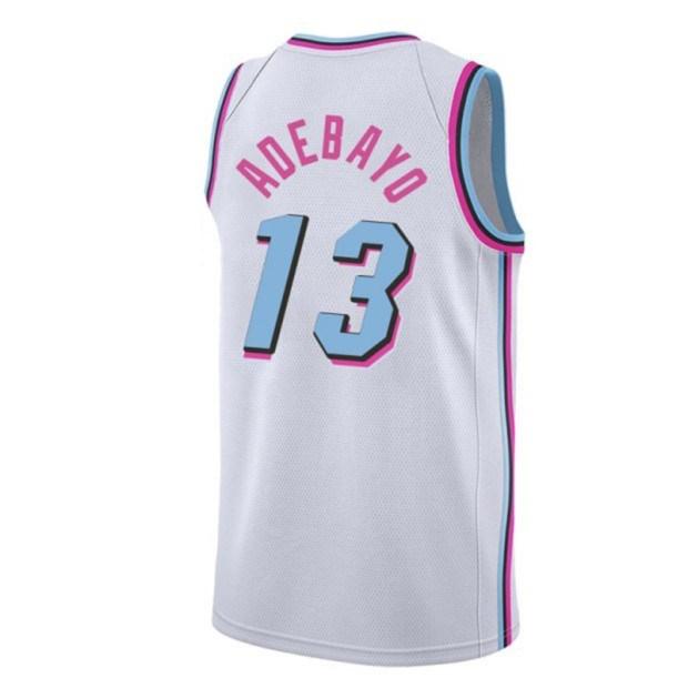 同款2022新赛季定制热火队13号阿德巴约城市版天空蓝球衣印号篮球队服