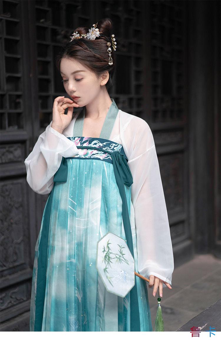 拉夏贝尔la【特价捡漏】轻舞重工清欢原创汉服一片式女齐胸襦裙6米大