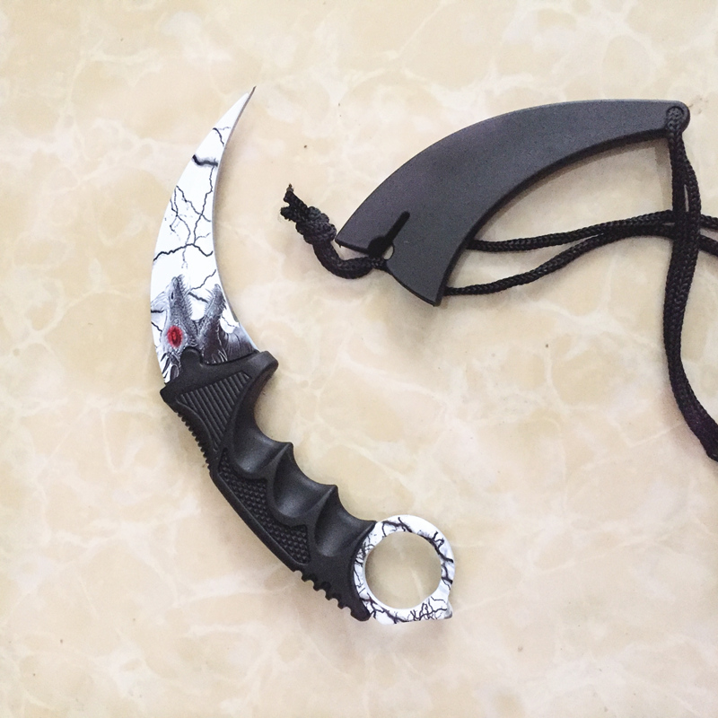 csgo游戏周边武1器爪子刀战狼吴京爪刀野外直刀户外小刀防身随身刀