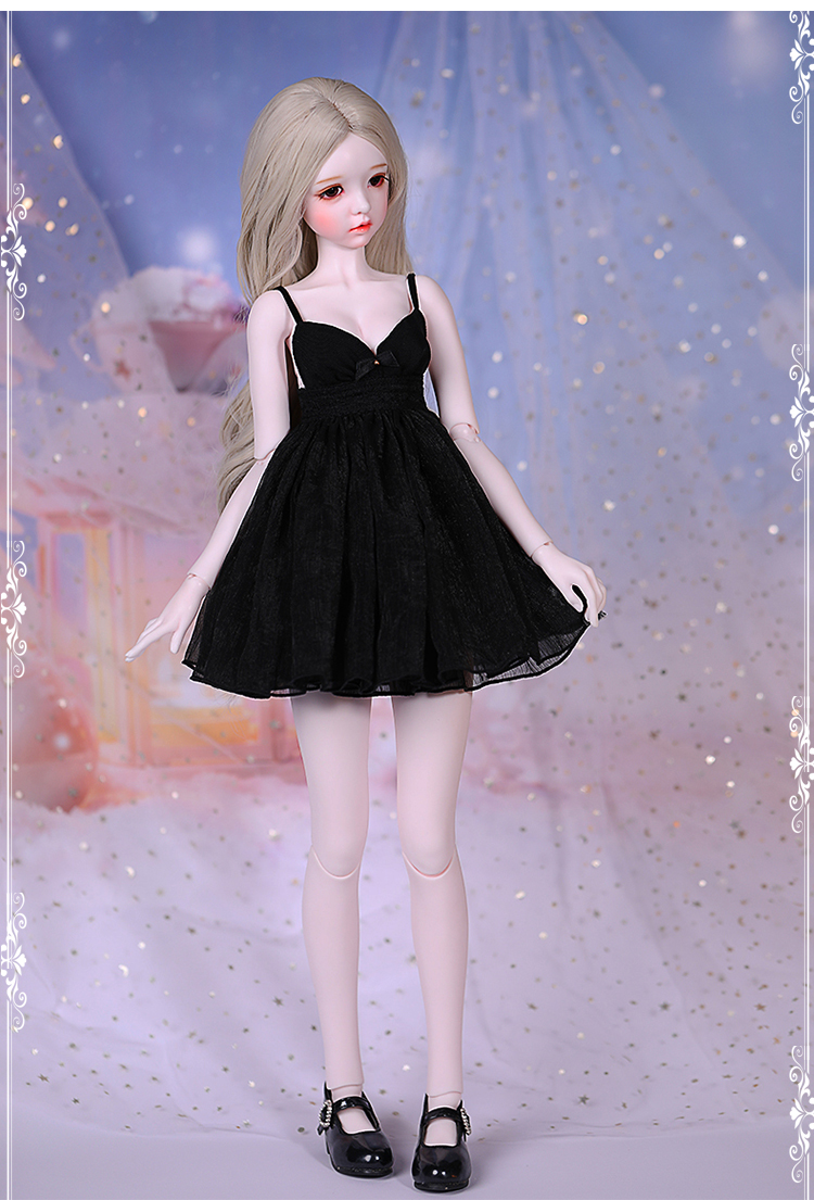 bjd娃娃sd娃娃3分女娃emma关节玩偶可动黑色纱裙套装玩偶礼物相似图中