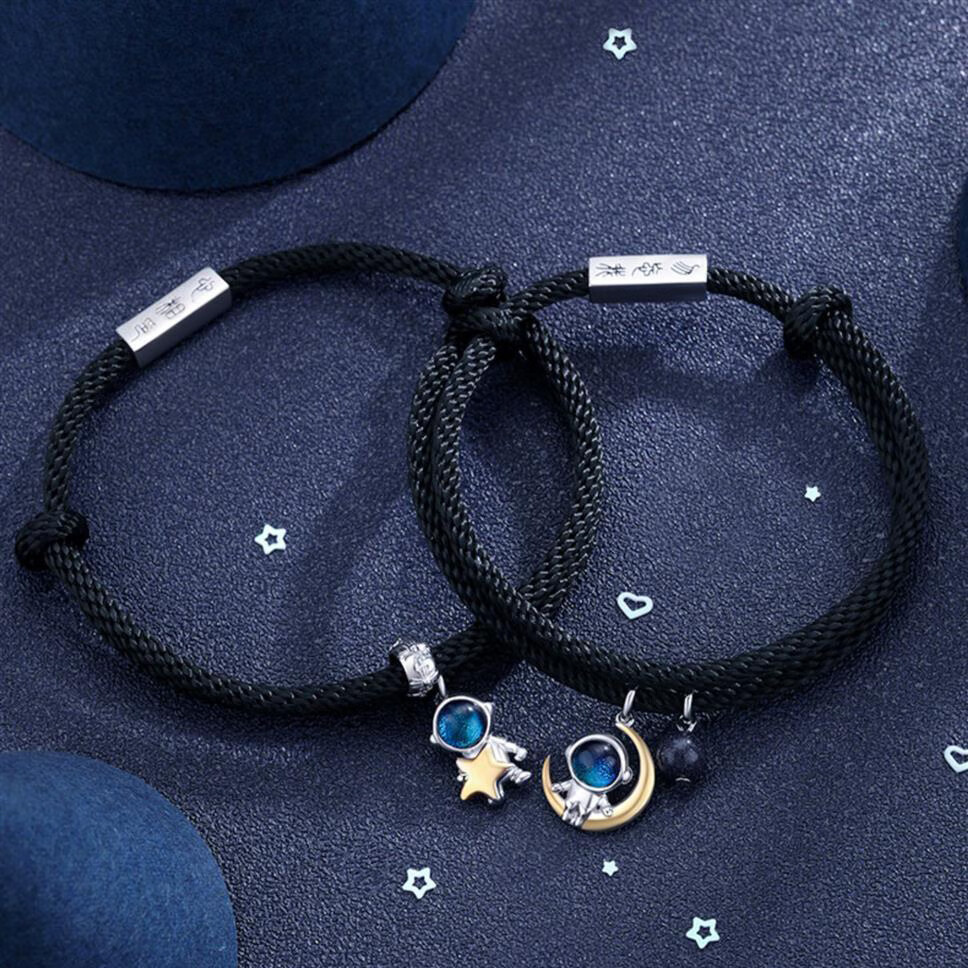 宇航员情侣手链男女款情侣款in风小众设计感编织手绳纪念礼物潮insck