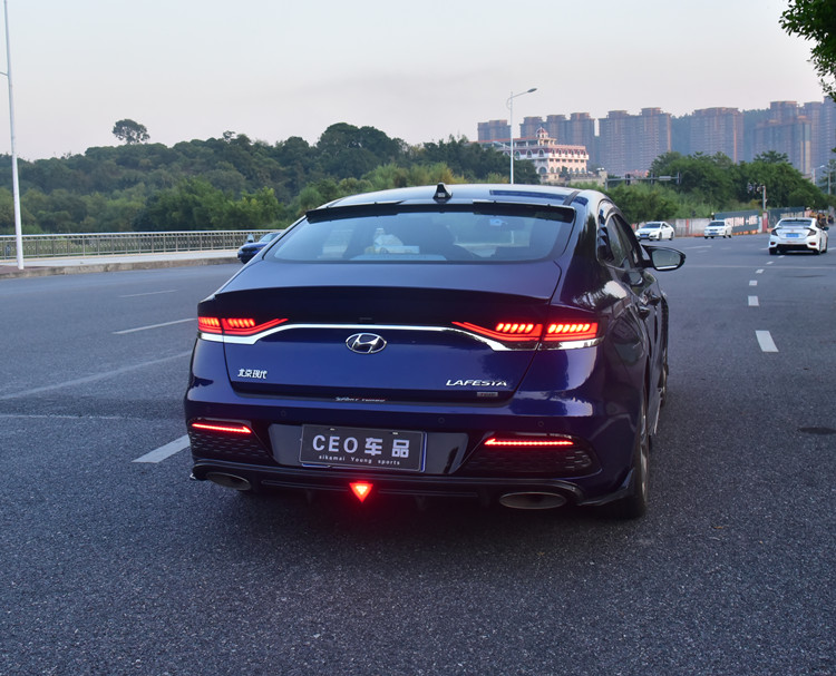 雾灯总成翼贯穿灯led日行尾灯总成 菲斯塔新款流光后杠灯【一对装】