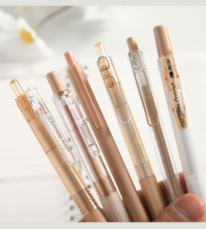 毕柯舒可爱奶油按动冰淇淋中性笔作业神器st笔头舒适云握手软胶黑笔速