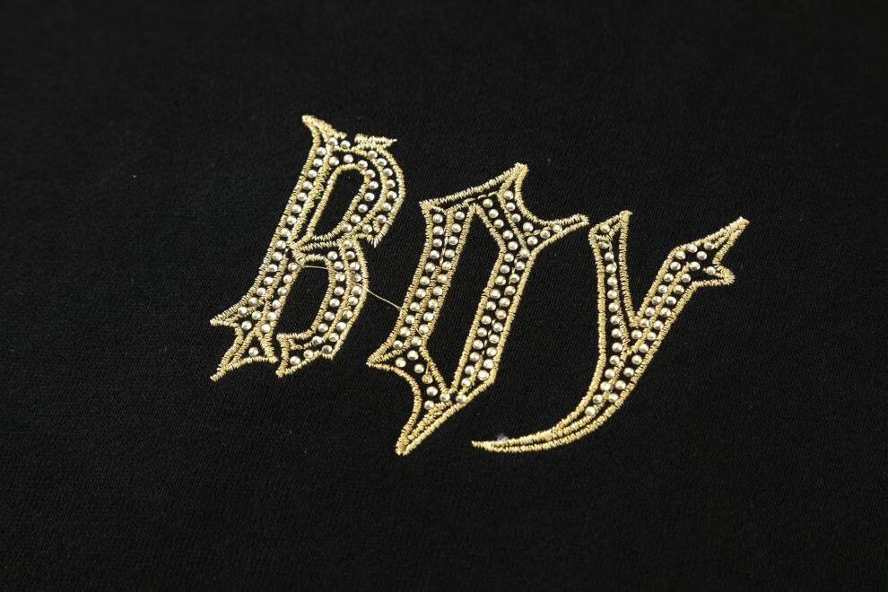 伦敦男孩(boy london)新款boy金色刺绣老鹰烫钻连帽卫衣男女情侣款