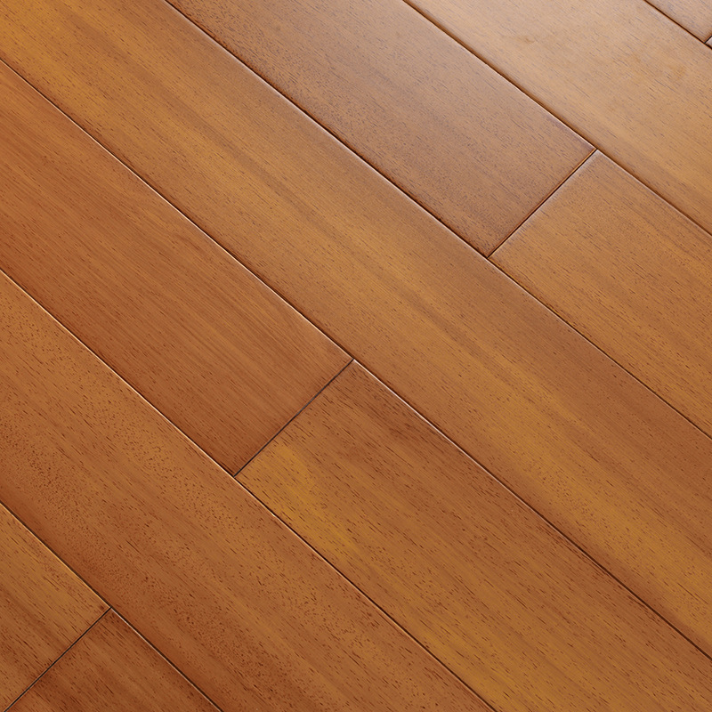 木地板家用番龙眼全实木地板原木色橡木纹锁扣地暖实木地板批发