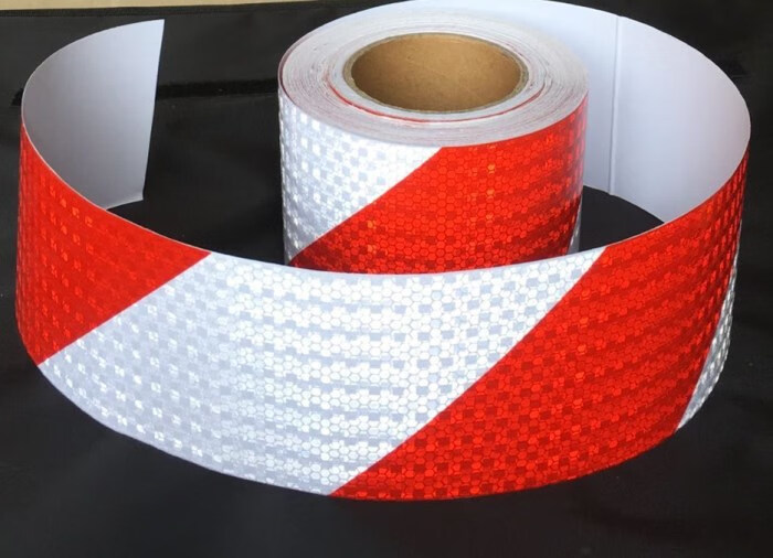 10厘米20cm斜纹反光条黑黄红白反光膜货车交通车库防撞警示贴纸地贴 5