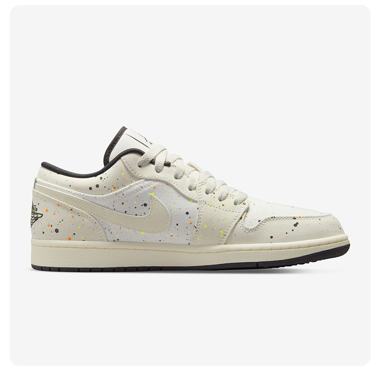 air jordan aj1 low 低帮米白水彩泼墨男子休闲篮球鞋dm3528-100 dm