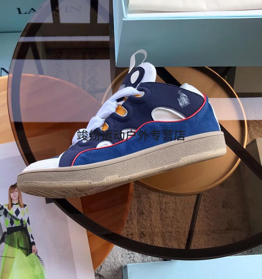 小鬼王琳凯同款纯原lanvin浪凡面包鞋时尚新款浪凡面包鞋拼色厚底德训