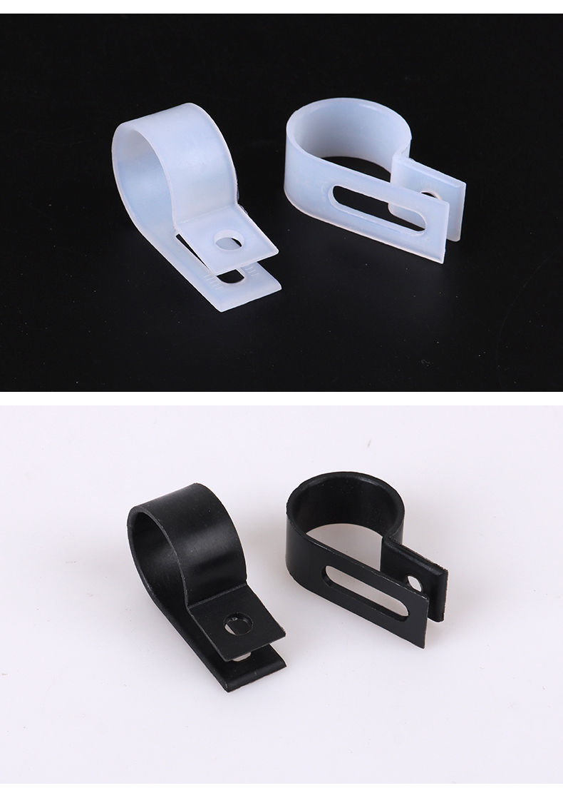 3u型卡扣塑料理线夹子尼龙环扣线卡电线缆定位螺丝钉固线 8.