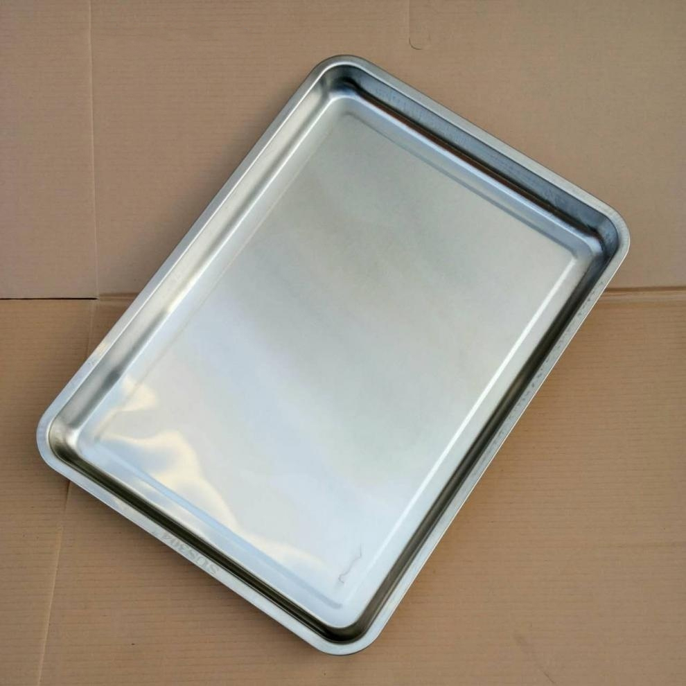 304加厚不锈钢大方盘托盘菜餐盘烧烤盘蒸饭盘加大盘子长方形铁盘特厚