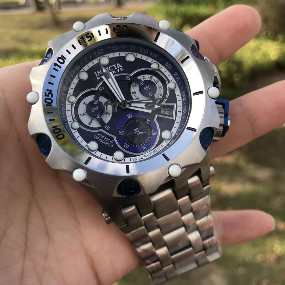 因维克塔手表 因维克塔invicta多功能石英手表 镂空精钢防水时尚大