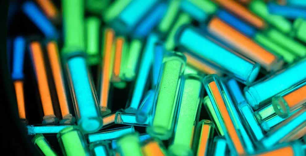 氚气管玻璃夜光管氚气管平替edc指尖陀螺发光玩具黑科技diy配件老铁匠