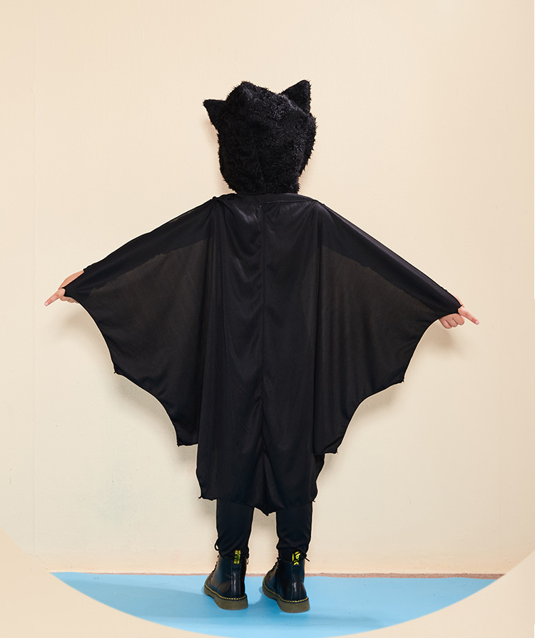 中二班万圣节蝙蝠造型衣服装儿童蝙蝠连体衣儿童表演服万圣节演出服