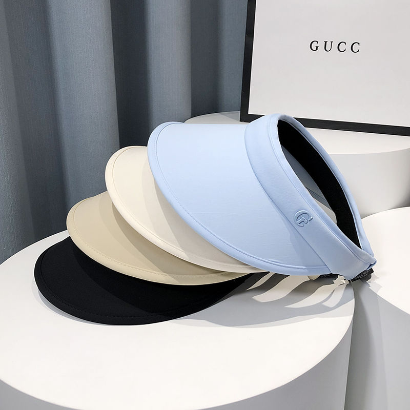 女防晒帽日本冰丝帽女夏uv空顶帽子遮阳骑车户外遮脸太阳 巧克力色 可